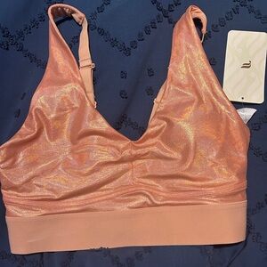 Fabletics Shimmer Peach Wireless Bralette